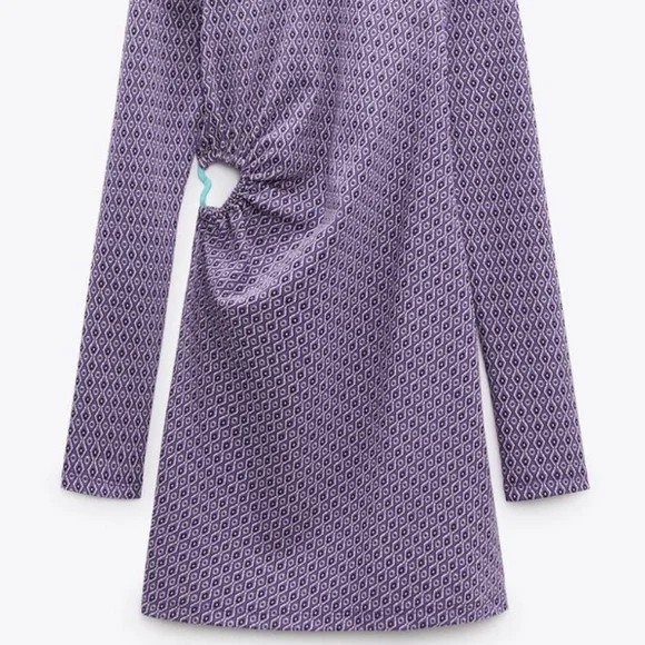 NWT Zara Sexy backless Purple Dress Size Medium M Large L Small S - Picture 7 of 10